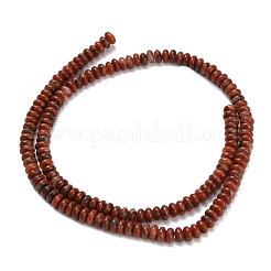Натуральный красный кунжут яшма бисер пряди G-Z110-B17-2x4mm