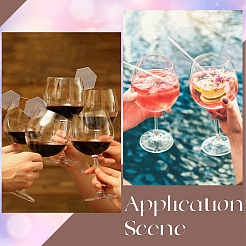 Подвески из акрилового зеркала для бокалов&nbsp;AJEW-SC0002-53C-03