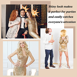 5 ярд эластичной отделки из полиэстера с блестками OCOR-FG0002-07A