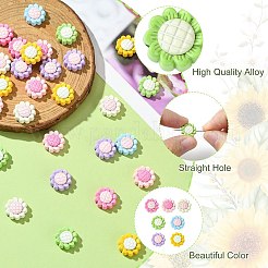 35 шт. 7-цветные бусины из сплава&nbsp;FIND-CJ0011-16