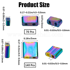 210шт 2 стильные стеклянные бусины SEED-CN0001-30
