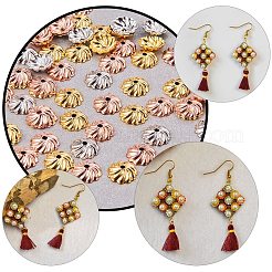 Латунь цветок шарик крышки KK-PH0034-81