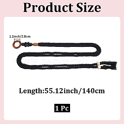 Ручная работа плетение хлопчатобумажная цепь пояса для женщин дамы платье&nbsp;AJEW-WH20017-73D