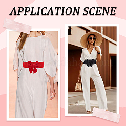 3 шт. 3-х цветные эластичные цепочные ремни с бантом AJEW-CP0008-09