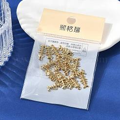 Подвески в виде рыбьей кости из латуни с микропаве из кубического циркония&nbsp;XGR0163G-109G