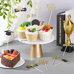 10 шт. бумажная вставка для торта на тему выпускного&nbsp;AJEW-WH0270-500A