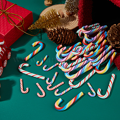 72 шт. 6 стиля рождественского украшения в виде леденцов из полимерной глины&nbsp;FEPA-DC0001-01