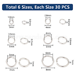 180 шт. 6 стиля стойки с покрытием из латуни соединительные кольца KK-PH0010-06