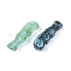 Стеклянные бусины с рисунком русалки GLAA-T025-68M