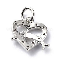 Латунные микро проложить кубического циркония подвески&nbsp;ZIRC-F131-15P