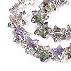 Стеклянные бусины с гальваническим покрытием &nbsp;EGLA-N020-01D