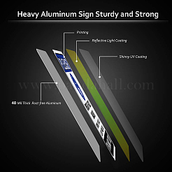 Уф-защищенный и водонепроницаемый алюминиевый предупреждающие знаки AJEW-GL0001-05C-01