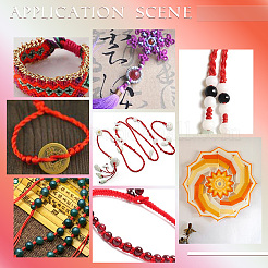 10 пачка 10-х цветных нейлоновых китайских узловязальных шнуров&nbsp;NWIR-PH0002-06B-01