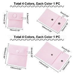 8шт 8 стильных квадратных бархатных мешочка для ювелирных изделий TP-PH0001-17