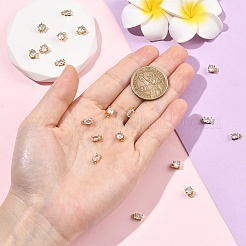 10 шт. 2 стиля латунных подвесок с микропаве из прозрачного кубического циркония&nbsp;KK-YW0004-36