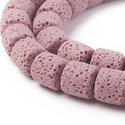 Бусы из натуральной лавы G-F671-04A-08