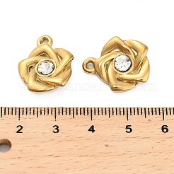 Подвеска из нержавеющей стали 304 со стразами&nbsp;STAS-U047-26G