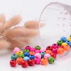 Крашеные натуральные деревянные бусины&nbsp;X-WOOD-R249-047