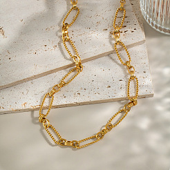 Женские ожерелья из полированной овальной цепи из нержавеющей стали 304&nbsp;DS9508