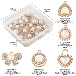 20 шт. 5 стиля подвески из сплава со стразами ALRI-FS0001-06