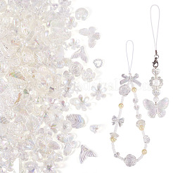 182шт 100г прозрачные акриловые бусины&nbsp;OACR-TA0003-66A