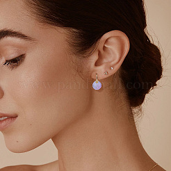 1 пара 925 сережек-колец из стерлингового серебра STER-BC0003-62G