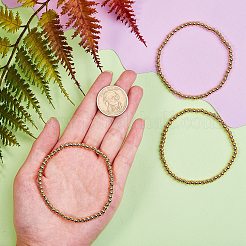 Браслеты из латуни стрейч из бисера&nbsp;BJEW-SZ0001-006A-G