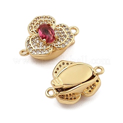 Латунные застежки из прозрачного кубического циркония с микропаве KK-C075-21G