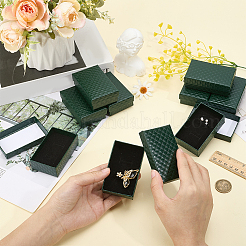 15 шт. Картонные шкатулки для украшений с ромбовидной текстурой&nbsp;CBOX-DJ0001-03B