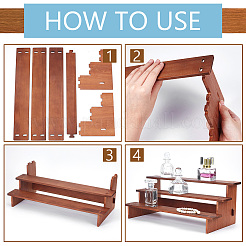 3-ярусные деревянные стойки-органайзеры для игральных костей&nbsp;ODIS-WH0086-155B