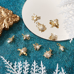 10шт 5 стиля латунные подвески с микропаве и кубическим цирконием KK-FW0001-09