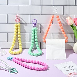 7шт. держатель для салфеток из круглых акриловых бусин HJEW-CJ00085