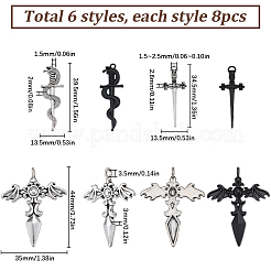 48 шт. 8 подвески из сплава в тибетском и готическом стиле&nbsp;FIND-SC0007-27
