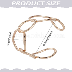 1шт электрофорез железные манжеты браслеты для женщин&nbsp;BJEW-LP0002-27G