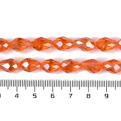 Прозрачные стеклянные бусины гальваническим пряди&nbsp;EGLA-T6mm-B09