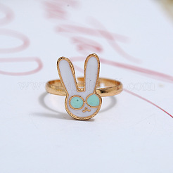 Модные европейские и американские простые эмалевые кольца-манжеты из сплава кролика BW6370