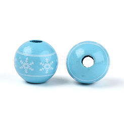 Рождественские бусины из дерева схима WOOD-T032-35D