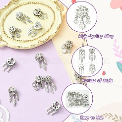 12 шт. 4 стиля сплава европейских бусин&nbsp;FIND-CJ0005-01