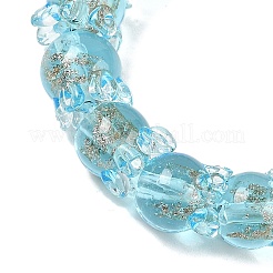 Нити золотых песочных бусин лэмпворк LAMP-P069-02A-10