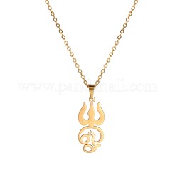 Мужские подвески с индийским символом Ом из нержавеющей стали 304&nbsp;FS-WG4D277-02