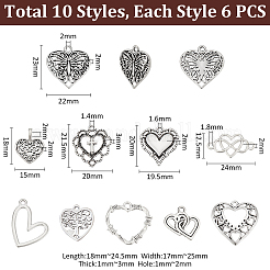 60шт 10 стиля подвески из сплава в тибетском стиле&nbsp;FIND-UN0015-56