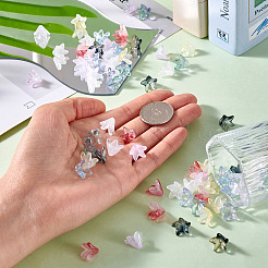 80 шт. двухцветный колпачок для бусин лэмпворк ручной работы&nbsp;LAMP-TA0001-18