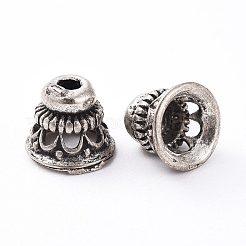 Крышки для бусин тибетского стиля X-TIBEB-E013-AS