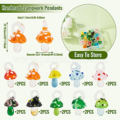 20шт 10 цвета подвески ручной работы лэмпворк LAMP-TA0001-61