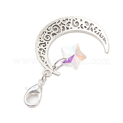 Подвесные украшения из сплава луны и стекла&nbsp;HJEW-JM02689-06