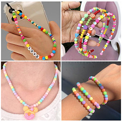 800 шт. двухцветные матовые непрозрачные акриловые бусины&nbsp;OACR-TA0001-51