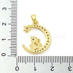 Латунные микропаве прозрачные подвески с фианитом&nbsp;FIND-Z044-03B