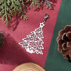 Елка 201 подвесные украшения из нержавеющей стали HJEW-JM02866