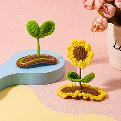 2 шт. 2 стиля заколки для волос из вязаной шерсти ручной работы AJEW-TA0001-59