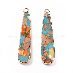 Подвески из окрашенной натуральной императорской яшмы&nbsp;G-P490-04G